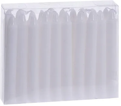 Produktbild von Echtwachs Stabkerzen 20er Pack, weiß, 10 cm, Kerzen für Dekoration