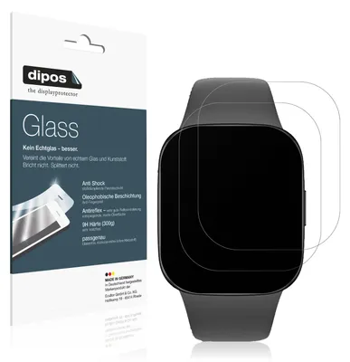 Produktbild von 2x Schutzfolie für Xiaomi Redmi Watch 3 matt - Anti-Shock 9H Folie dipos Glass Kunststoffglas