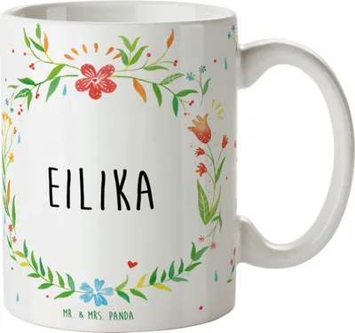 Produktbild von Mr. & Mrs. Panda Tasse Eilika - Geschenk, Kaffeetasse, Pott, Teetasse, haferl, Kaffeebecher