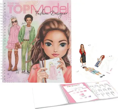 Produktbild von Depesche Create Your TOPModel - Malbuch mit 40 vorgedruckten Seiten zum Gestalten von Outfits, Malheft zum Designen und Verzieren schöner Looks