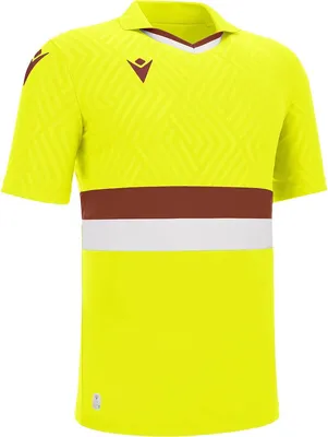 Immagine prodotto di Maglia da uomo Macron Charon Eco a maniche corte - Giallo neon / Bordeaux / Bianco