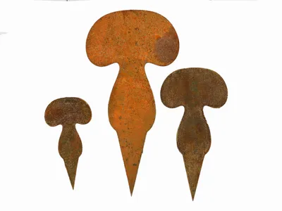Produktbild von Edelrost Gartenstecker Pilz, SET 3 Stück