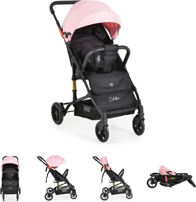 Obrázok produktu pre Detský kočík Moni Buggy Colibri, skladací, nastaviteľný, 5-bodový bezpečnostný pás, od 6 mesiacov, ružový