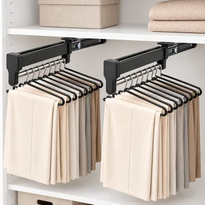 Ausziehbare Kleiderstangen, 2 Stück, verstellbar 35-68 cm