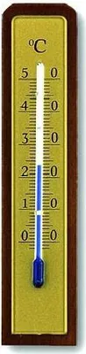 Image de thermomètre d'ambiance 13cm bois + métal 12.1009