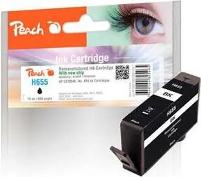 Obrázok produktu pre Atramentová náplň Peach HP 655, 665 strán, kompatibilná - čierna
