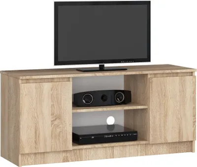 Produktbild von TV Schrank AKORD Fernsehkommode 120 cm Sonoma-Eiche 2 Türen B120 x H55 x T40 cm