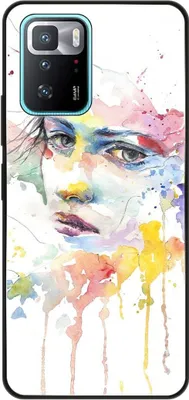 Produktbild von König Design Hülle kompatibel mit Xiaomi Poco X3 GT Kunststoff Soft Handyhülle - Handy Case Frauengesicht