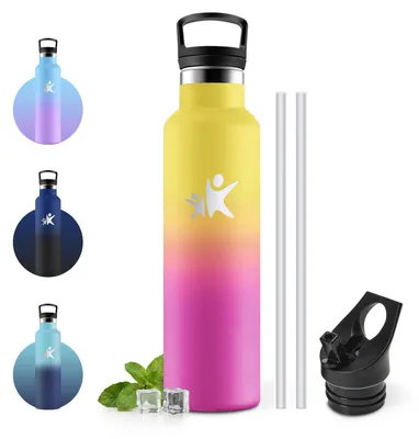 Productafbeelding van Drinkfles 750 ml, lekvrij, thermosfles met rietje, JAPORIA