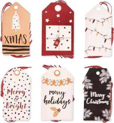 Productafbeelding van 24 cadeaulabels met touwtje