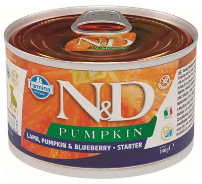 Obrázek produktu pro N&D DOG PUMPKIN Starter Lamb & Blueberry Mini 140g