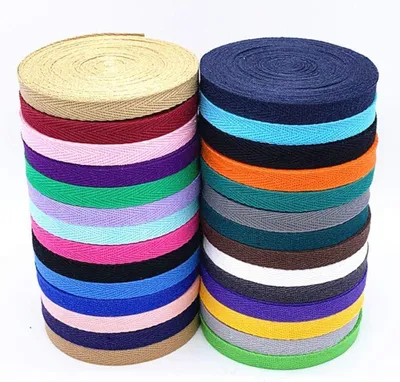 Imagen del producto de Cinta para cinturones de 10 mm de ancho, 28 yardas de largo, de algodón con estampado de espiga, ideal para proyectos de manualidades