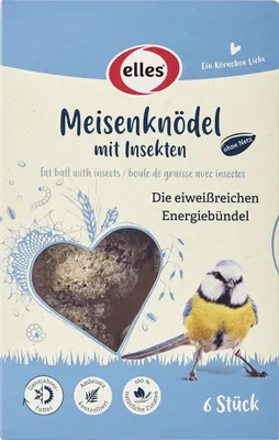 Produktbild von Elles Meisenknödel ohne Netz mit Insekten 6 Stück