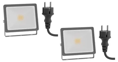 LED-Tuinstrahler FLIN 2er-Set, IP66, 11,5 W, 837 lm, warmweiß