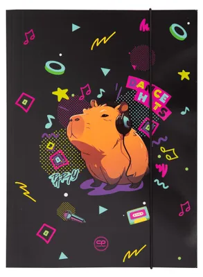 Image de Pochette en carton avec élastique A4 Coolpack Capybara Music - PATIO