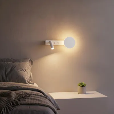 Productafbeelding van Bedlampje Noima wit, AI-gegenereerde afbeelding