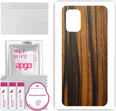 Produktbild von apgo Rückseite Schutzfolie, Skin, kompatibel mit OnePlus 8T, Hinten Displayschutzfolie aus Vinylfolie, kratzfest, einfache Montage - Tigerwood