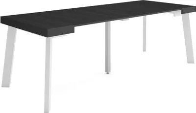 Produktbild von Ausziehbarertisch, 222x90x73cm, Für 10 Gäste, Hölzerne Beine, Schwarz
