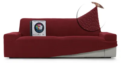 Imagen del producto de Funda elástica para sofá, para 3 plazas, de 180-230 cm, fabricada en tejido jacquard, ideal para salones
