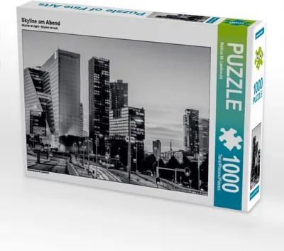 Produktbild von CALVENDO Puzzle Skyline am Abend 1000 Teile Puzzle quer | 1000 Teile Lege-Größe 64x48cm Foto-Puzzle für glückliche Stunden