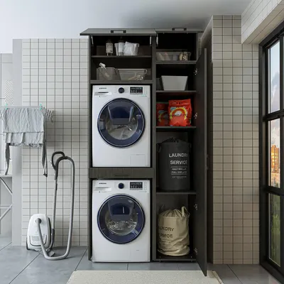 Immagine prodotto di Mobile lavatrice Roomart, asciugatrice su lavatrice - Larghezza 112 cm - In 3 colori