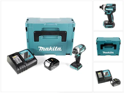 Zdjęcie produktu dla Akumulatorowy klucz udarowy Makita DTD 154 RF1J 18V 1/4" 175 Nm bezszczotkowy + 1x akumulator 3,0Ah + ładowarka + Makpac