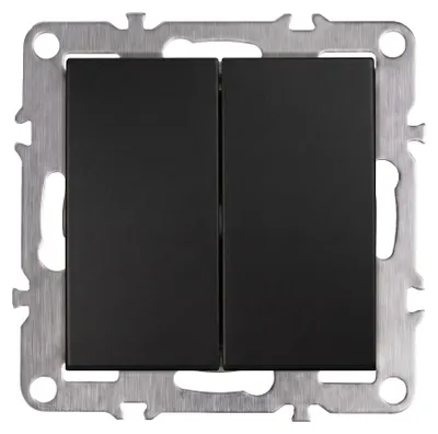 Productafbeelding van Dubbele Schakelaar Toolight Oste Jnh007-W Black