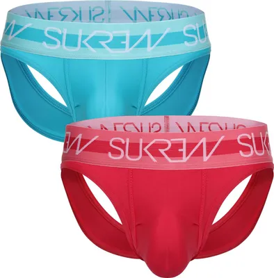 Obrázok produktu pre SUKREW V-Brief Multipack 1x Scuba Blue + 1x Deep Coral - Größe L