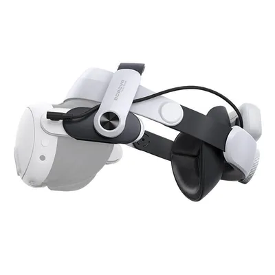 Produktbild von BOBOVR Kopfband mit Akkupack M3 Pro für Oculus Quest 3 / Quest 3S, ABS-PC, weiß und schwarz, Maße: Kopfband 203x128x199 mm; Akku B2 85x47x32 mm