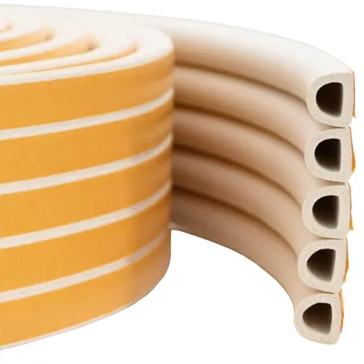 Produktbild von Selbstklebende Fensterdichtung Weiß 9 x 8 mm 12 m