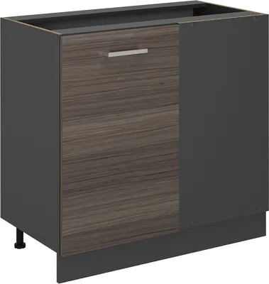 Produktbild von Eckunterschrank Vicco R-Line Edelgrau 86 cm ohne Arbeitsplatte, Model 53336