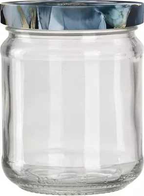 Obrázok produktu pre Zaváracie poháre Gastro 370 ml, skrutkovacie viečko s modrým makom, sada 6 ks