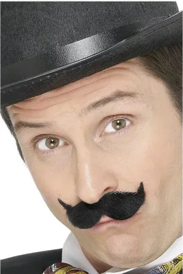 Produktbild von Schwarzer Oberlippenbart Schnäuzer Herrenbart