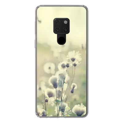 Produktbild von MuchoWow® Handyhülle Schutzhülle Hülle für Huawei P40 Lite Blumen - Feld - Weiß Silikon Softcase Handy Hülle - Handy