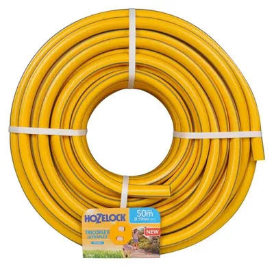 Image de Tuyau d’arrosage Ultraflex anti torsion 40 % PVC recyclé 19 mm 50 m jaune gris