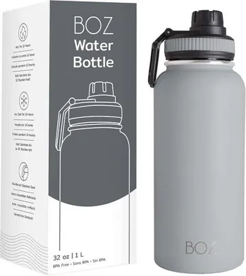 Produktbild von Famanu Trinkflasche 1 Liter - Thermosflasche für Sport und Alltag - BPA-frei und doppelwandig isoliert