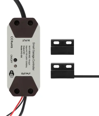Image de Dioche : Interrupteur intelligent pour porte de garage WiFi,vocale, application mobile, télécommande sans fil, 100-240 V, compatible avec les assistants vocaux (fiche EU)