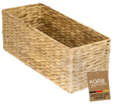 HMF Badezimmerkorb geflochten aus Wasserhyazinthe 38x15x14 cm, KI-generiertes Bild