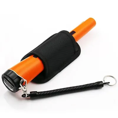 Produktbild von Wasserdichter Hand-Metalldetektor, präziser Schatzsuchstab, LED-Alarm, tragbar, für Innen- und Außeneinsatz – Orange