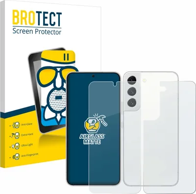 Produktbild von BROTECT Entspiegelungs Schutzglas für Samsung Galaxy S22 5G (Display+Rückseite) Schutzfolie Panzer Folie Glas Display Schutz matt