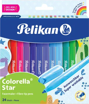 Produktbild von Fasermaler Colorella Star C 302 - 24er Faltschachtel. Packung mit 10 Stück