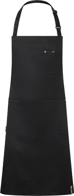 Produktbild von KARLOWSKY Latzschürze ROCK-CHEF®-Stage2 Taschen 75x90cm Schwarz