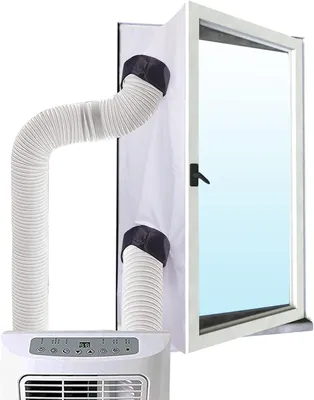 Produktbild von Fensterdichtung - Fensterdichtungsset für Klimaanlagen - 200 cm - Hitzeschutz - Fenster & Dachfenster - für mobile Klimaanlagen,Wäschetrockner - Weiß