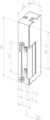 Produktbild von Assa Abloy Elektro-Türöffner 19 6-12 V AC / DC DIN links / rechts - 19----------D11