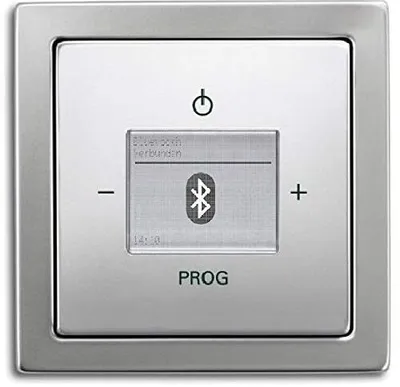 Produktbild von Busch Jäger Unterputz UP Bluetooth Radio (8217U) Busch Jäger PUR Edelstahl - Set mit Radioeinheit 8217 U, Rahmen und Radioabdeckung