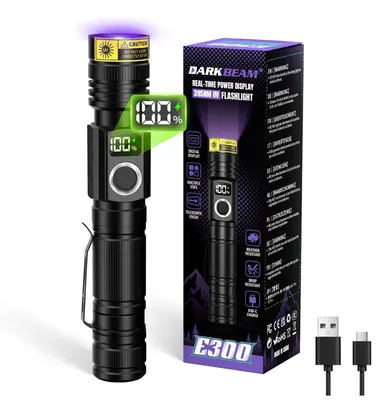Imagen del producto de Linterna UV de luz negra de 395 nm - Lámpara LED ultravioleta