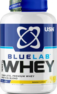 Produktbild von USN Blue Lab Whey (2000g) Banana - Eiweiße - Molkenprotein-Mischung