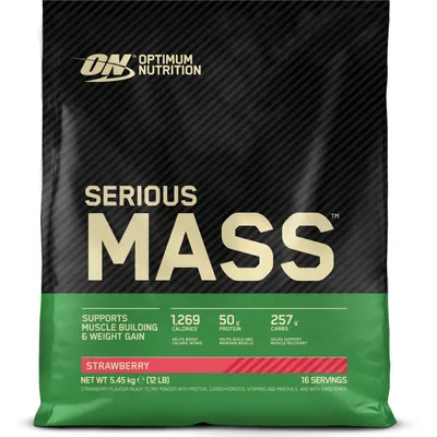 Image de Gainers - Optimum Nutrition - Serious mass (5,4kg) - Saveur Fraise