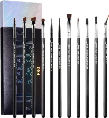 Zdjęcie produktu dla Jessup Pro Makeup Eyeliner Brush Zestaw pędzli do makijażu oczu T324, 11 sztuk