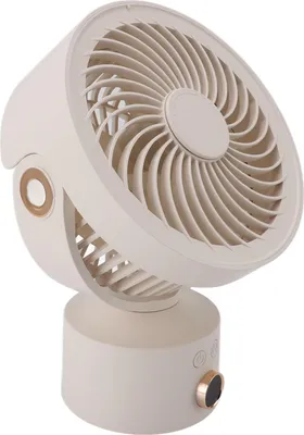 Image de Ventilateur de table oscillant avec minuterie 4H pour la maison, le voyage et le bureau Abricot
